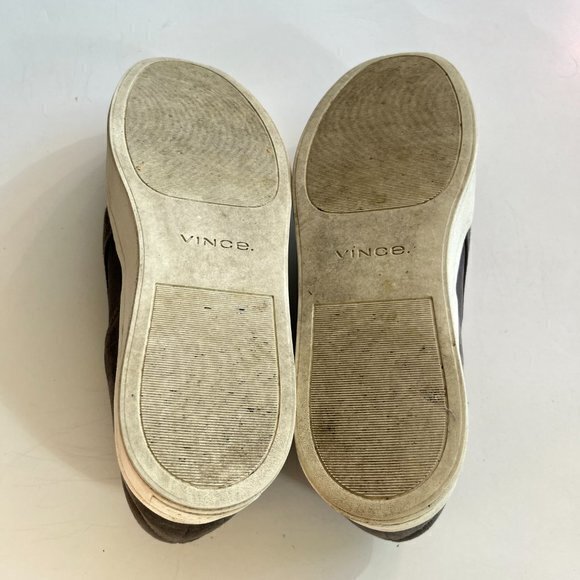 Vince Womens Suede Slip On Platform Warren Sneakers‎ Gray White Size 8US 38EU - Picture 5 of 7